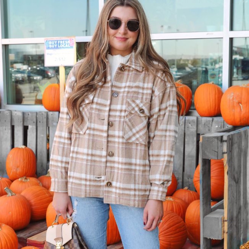 Lucca HAINES FLANNEL SHACKET BEIGE PLAID